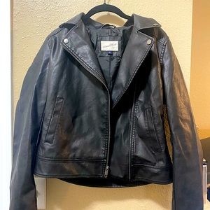 Faux Leather Moto Jacket